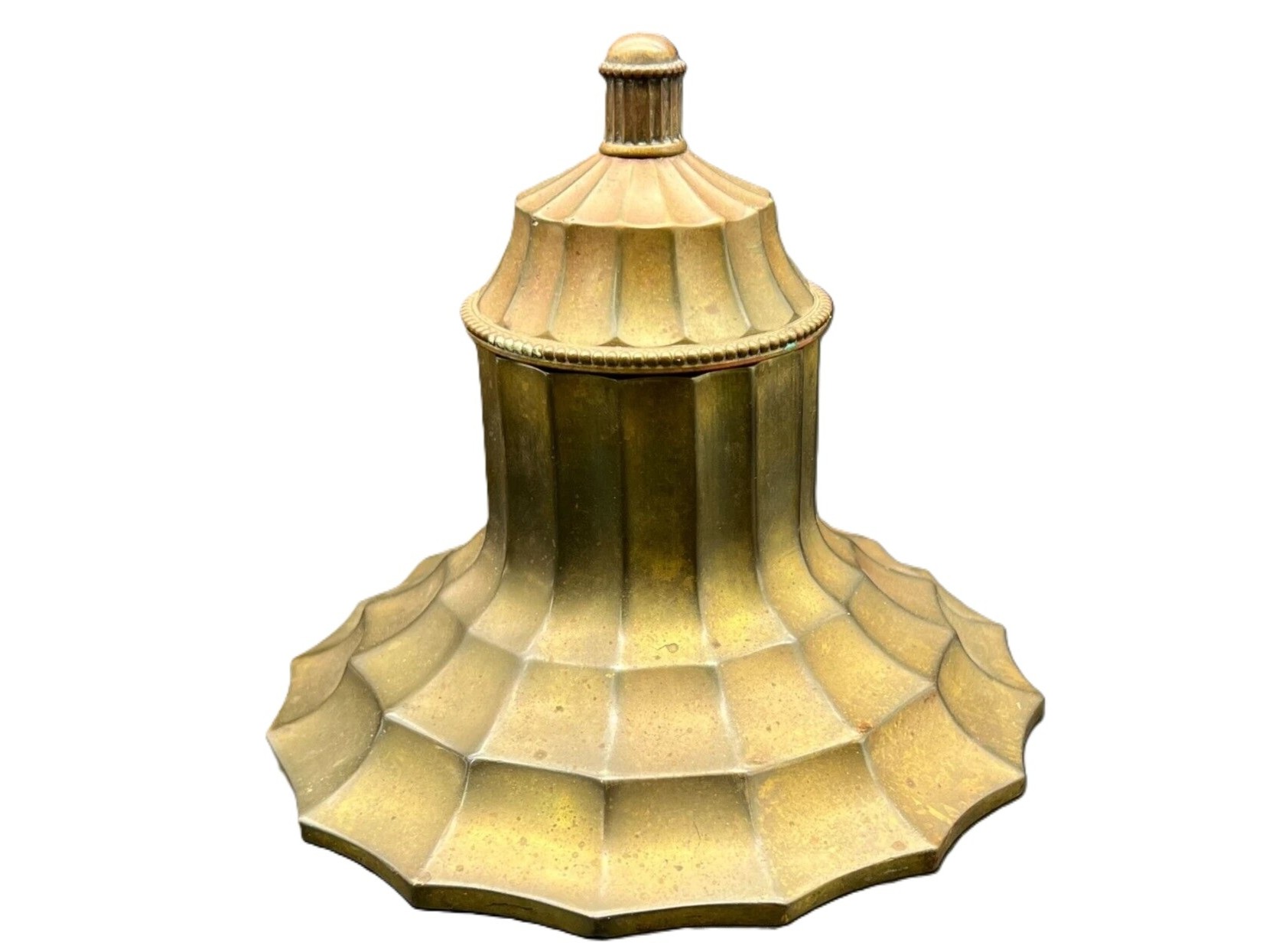 Art Deco Brass Inkwell