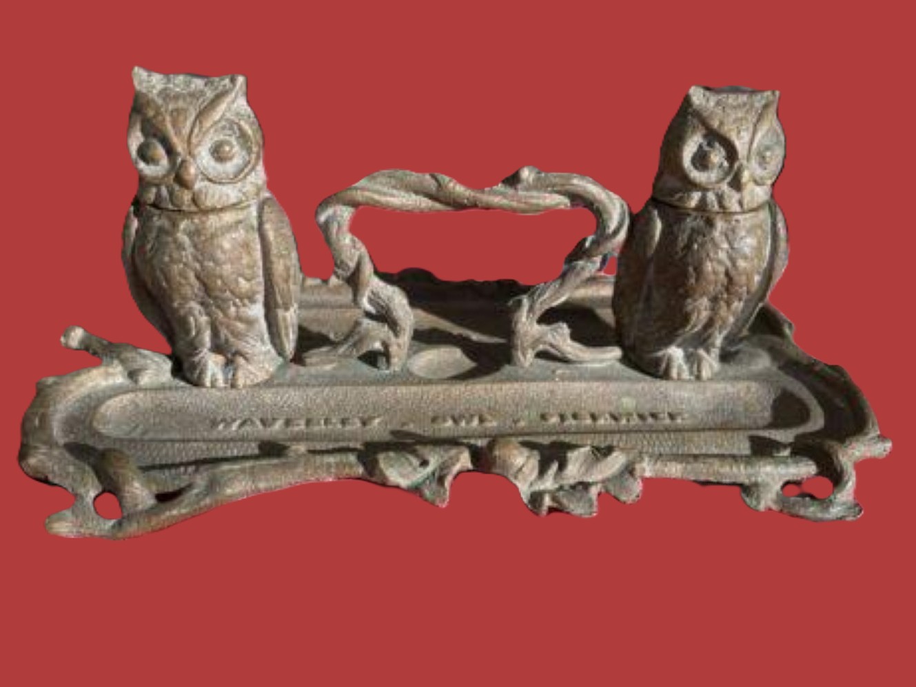 Owl Figural Inkstand
