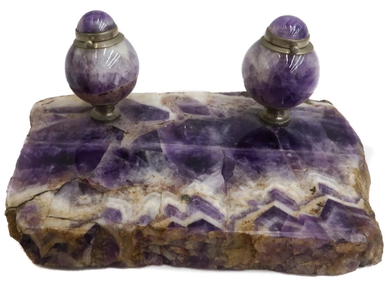 Amethyst Double Inkstand
