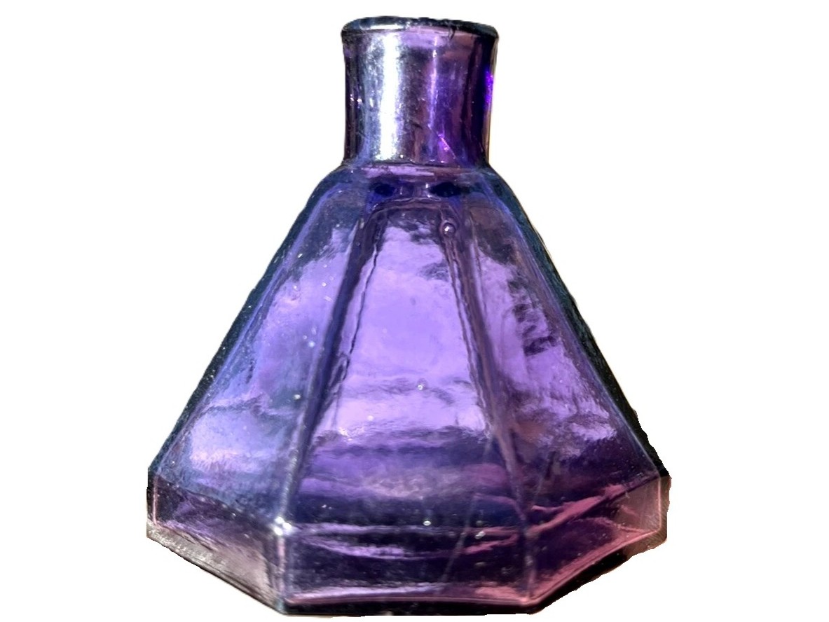 Amethyst Eight-Sided Umbrella Ink Bottle
