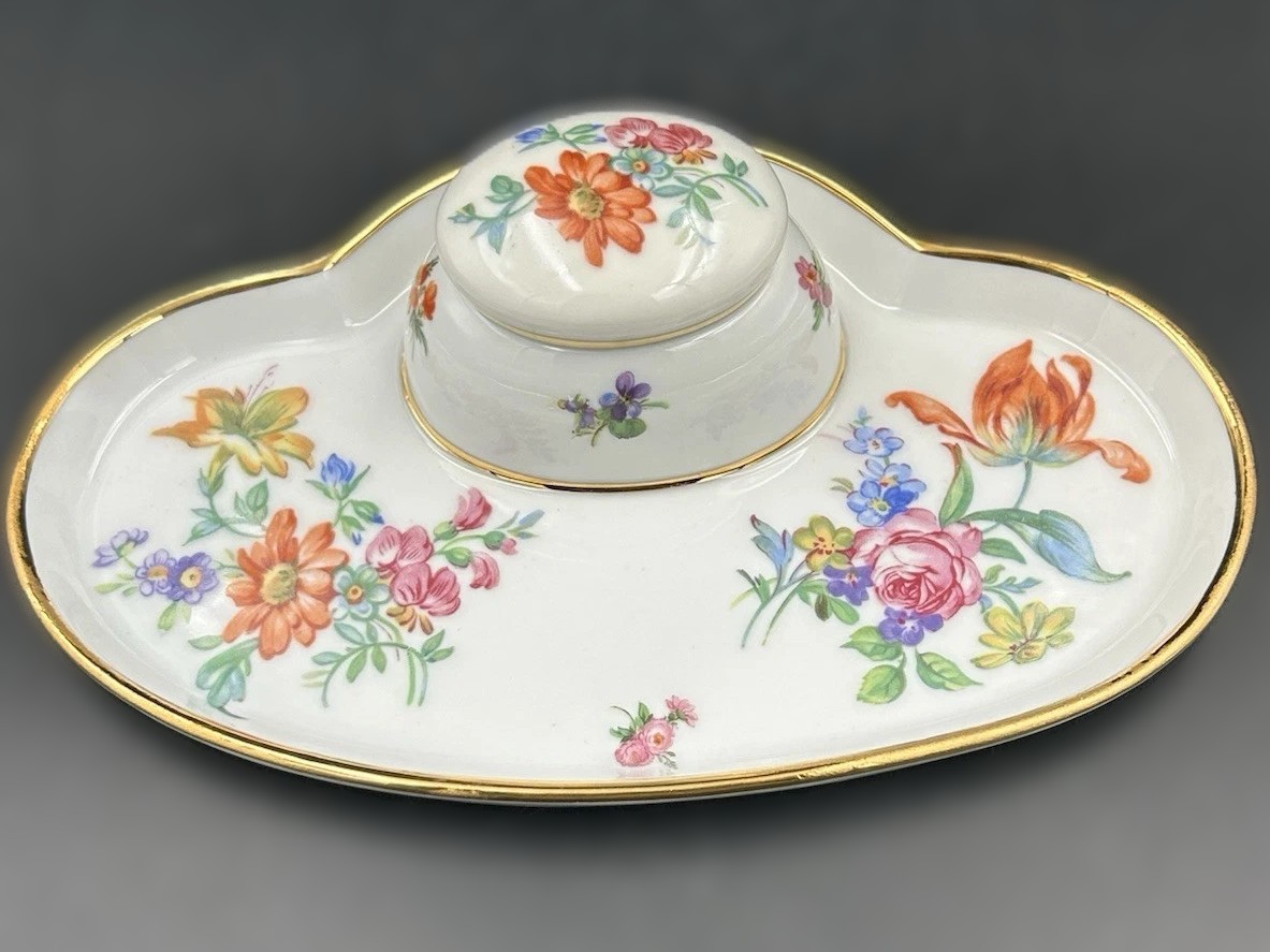 Limoges Porcelain Inkstand