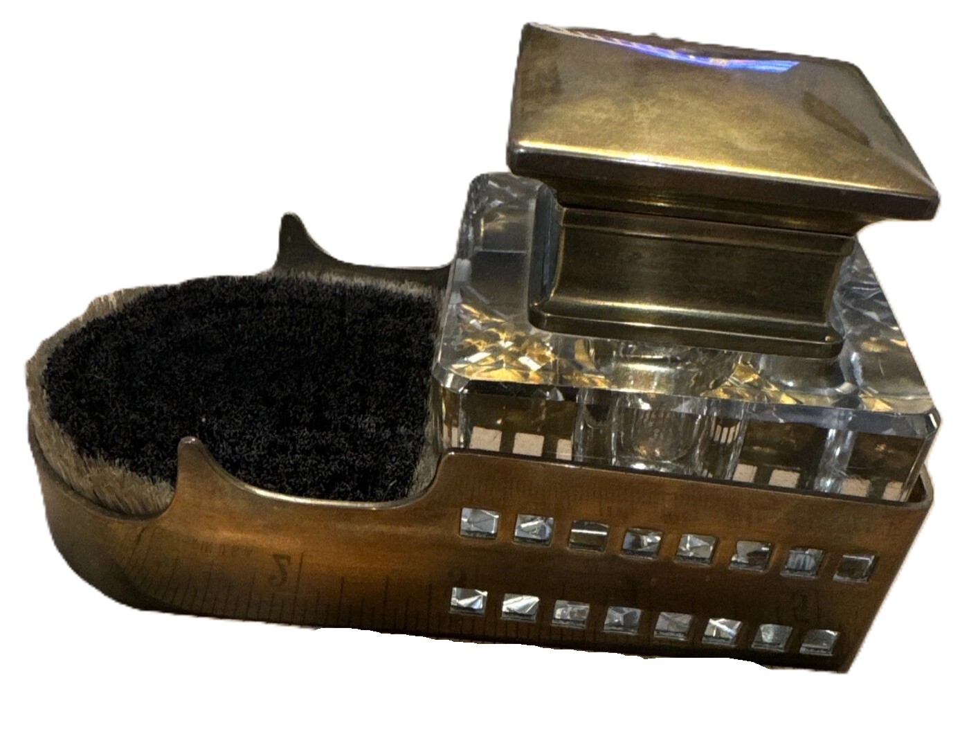 German Jugendstil Inkstand with Pen Wipe