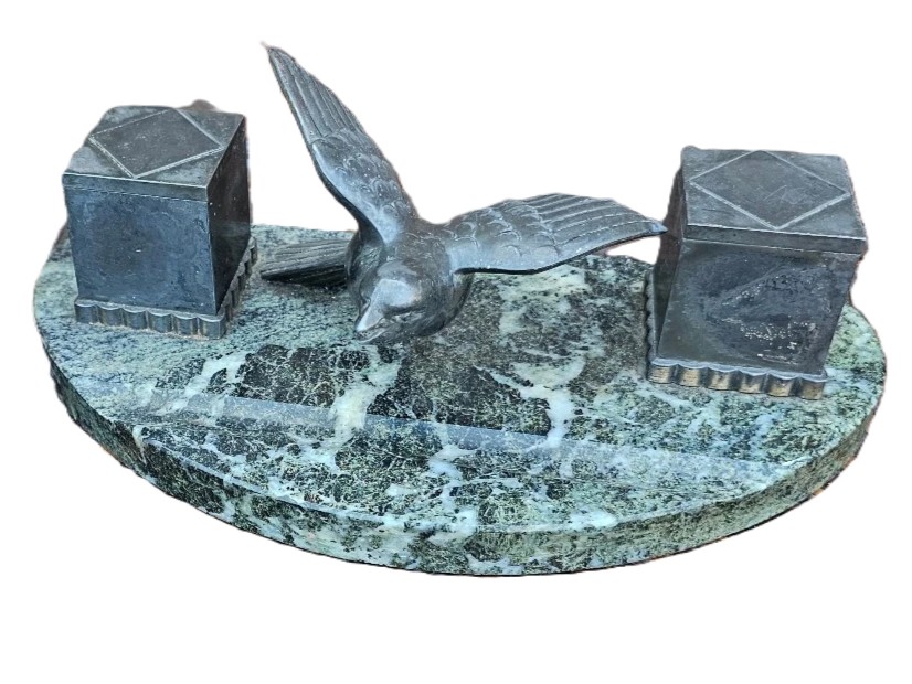 French Art Deco Double Inkstand