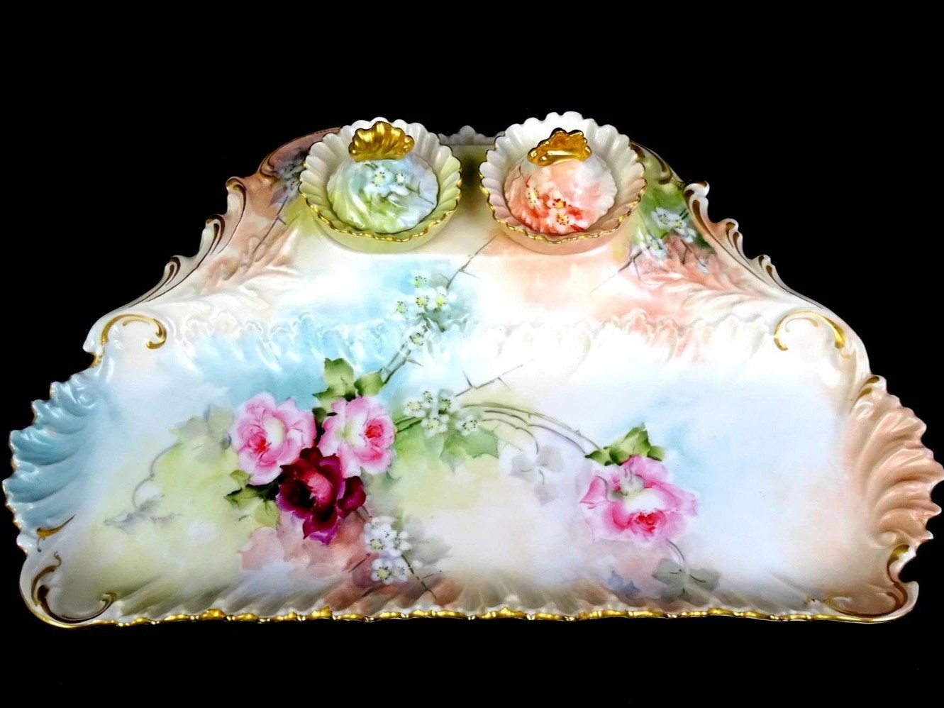 Limoges Porcelain Inkstand