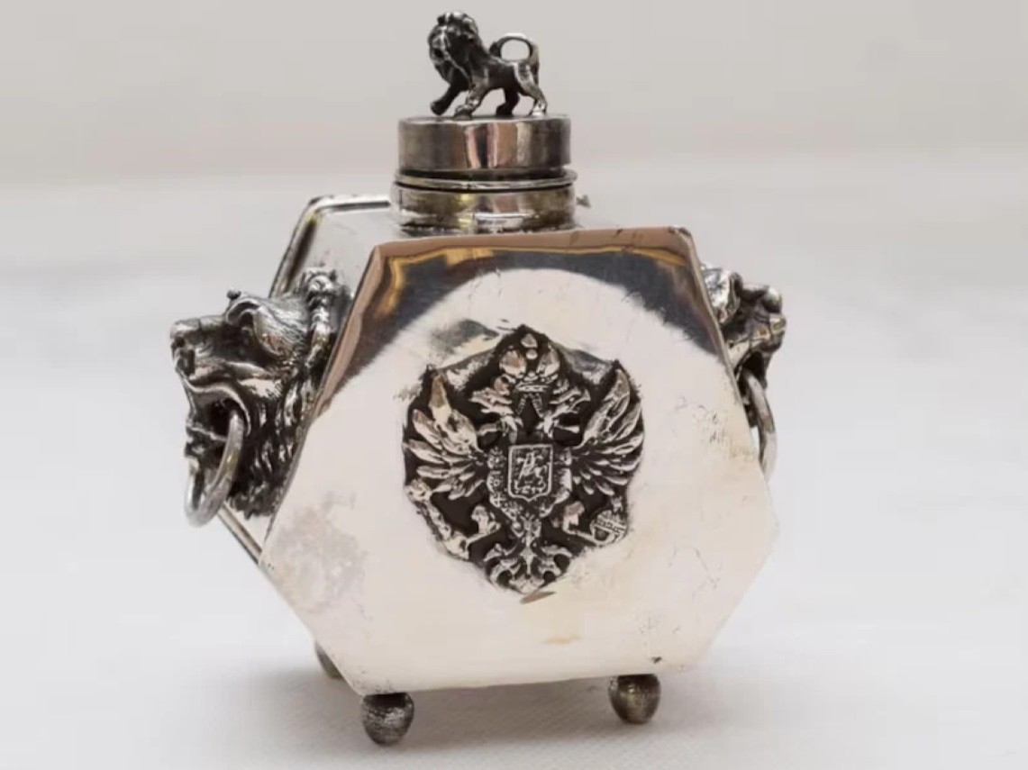 The Silver Lion Inkstand