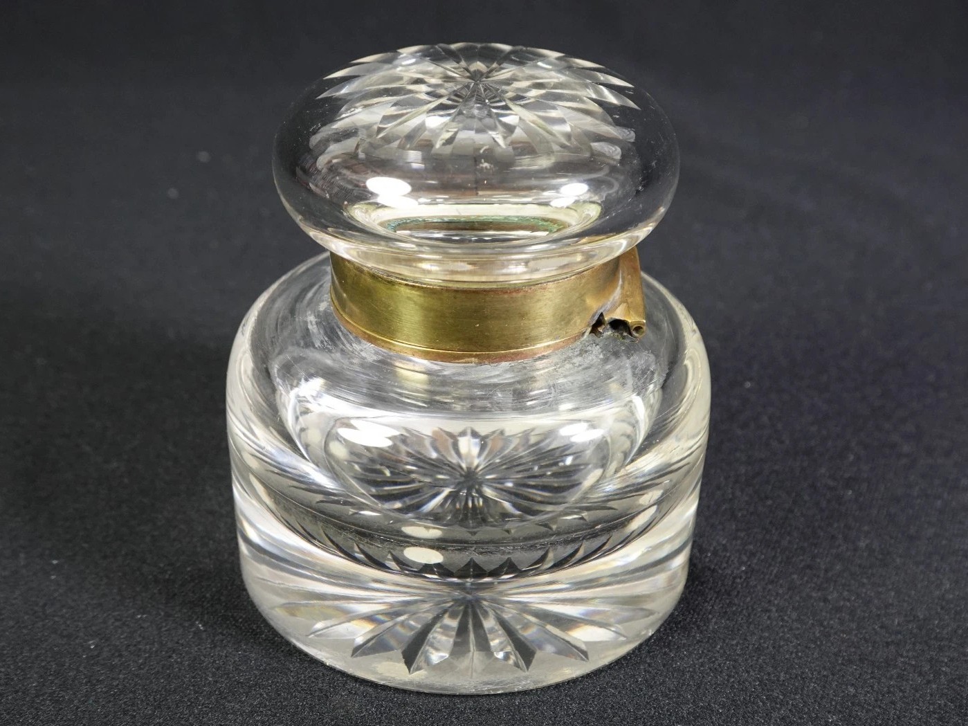 Cut Crystal Inkwell