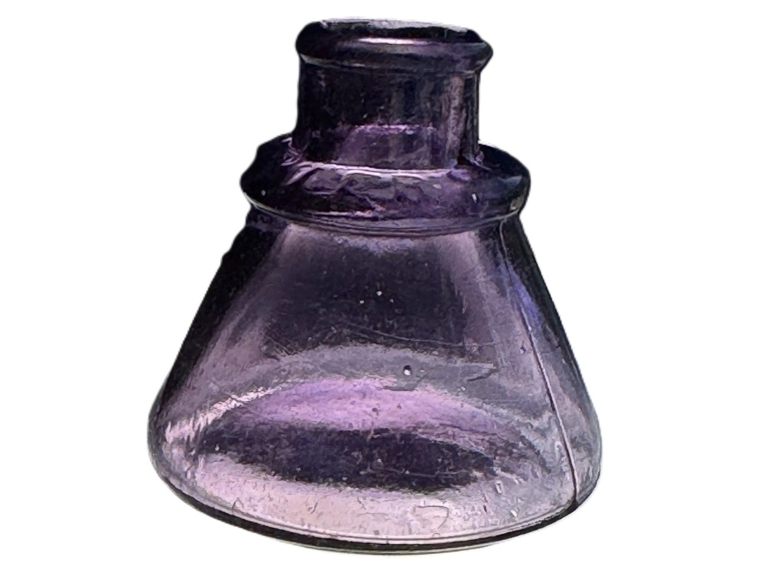 Purple Amethyst Cone Ink Bottle – Marked “CARTER’S”