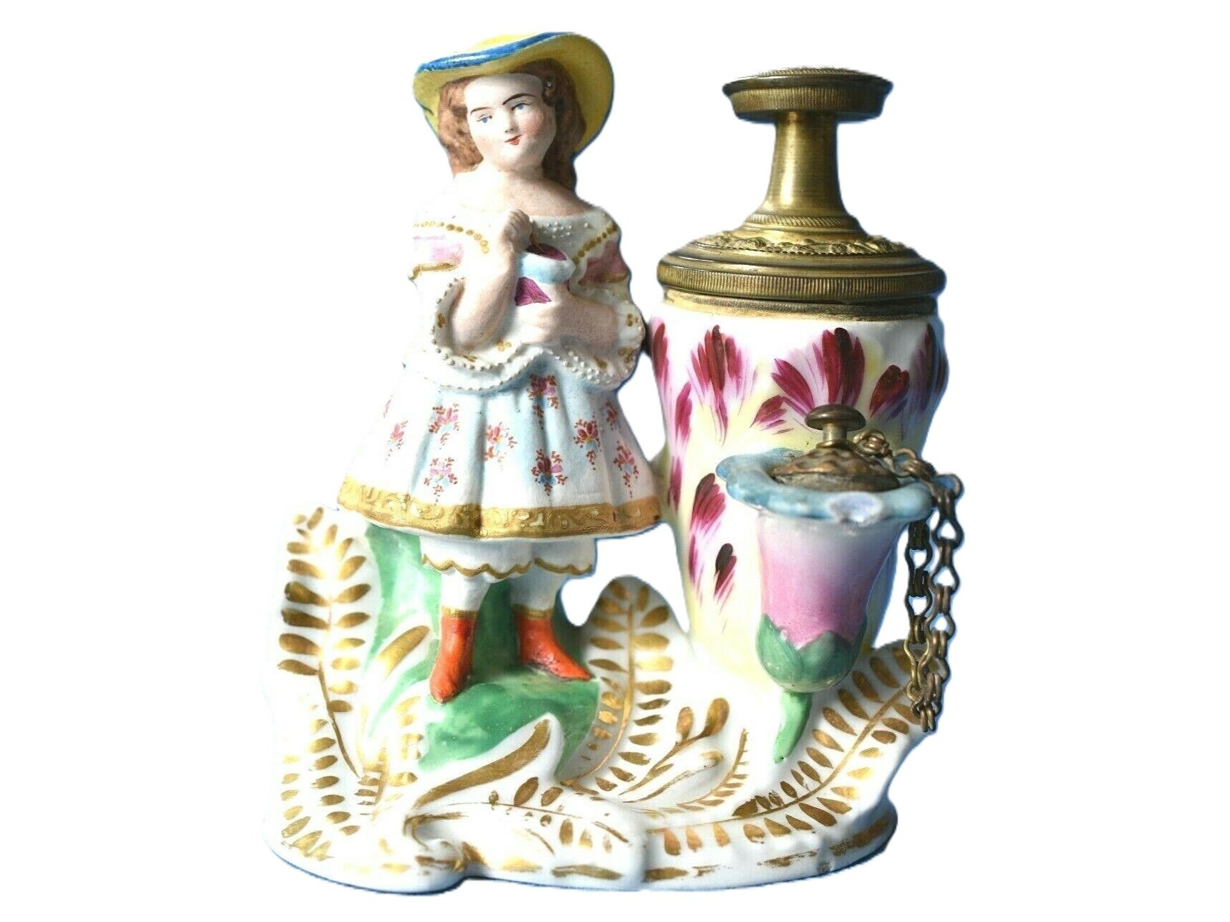 Pump Inkstand in Figurative Sculpture