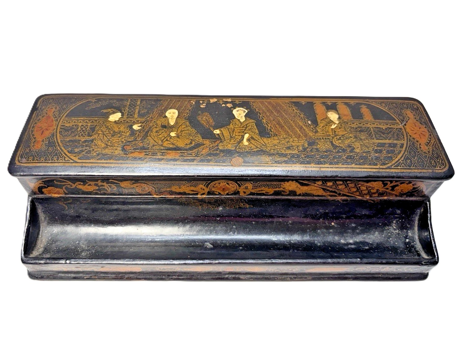 Chinoiserie Lacquerware Inkstand