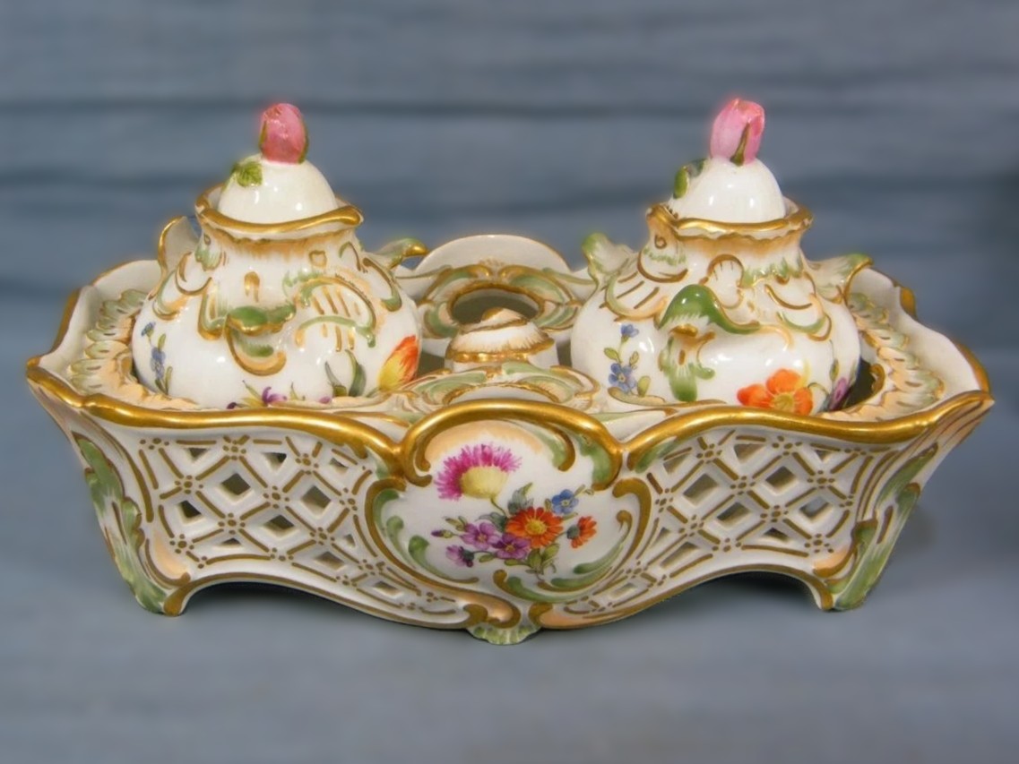 Royal Copenhagen Double Inkstand