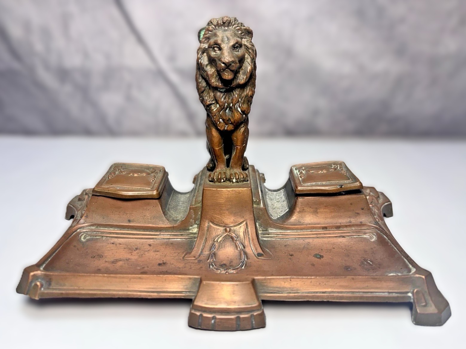 Double Inkstand with a Lion
