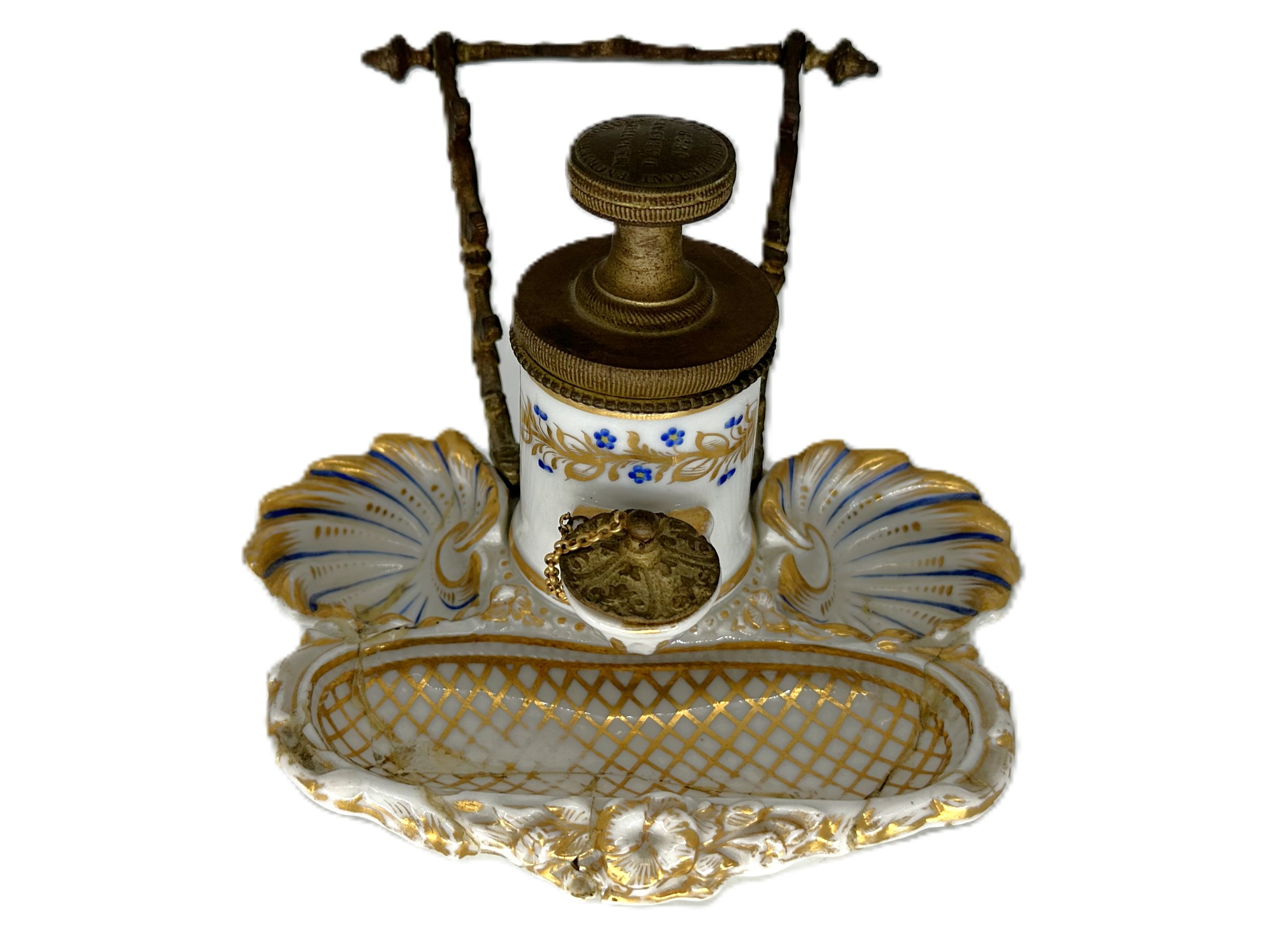 Boquet All-Porcelain Pump Inkwell