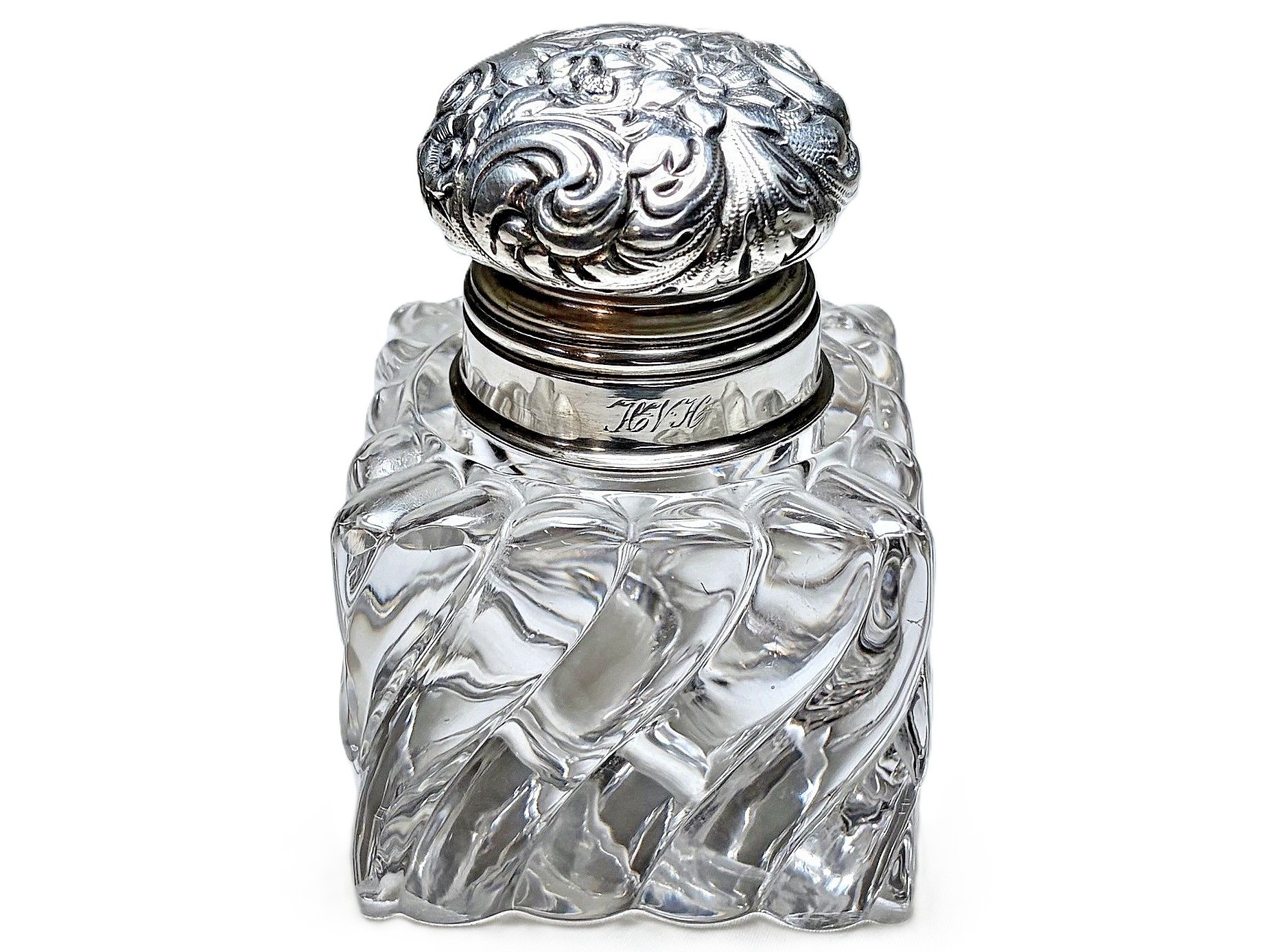 Swirl Molded Inkwell with Sterling Lid – Whiting Manufacturing Co.