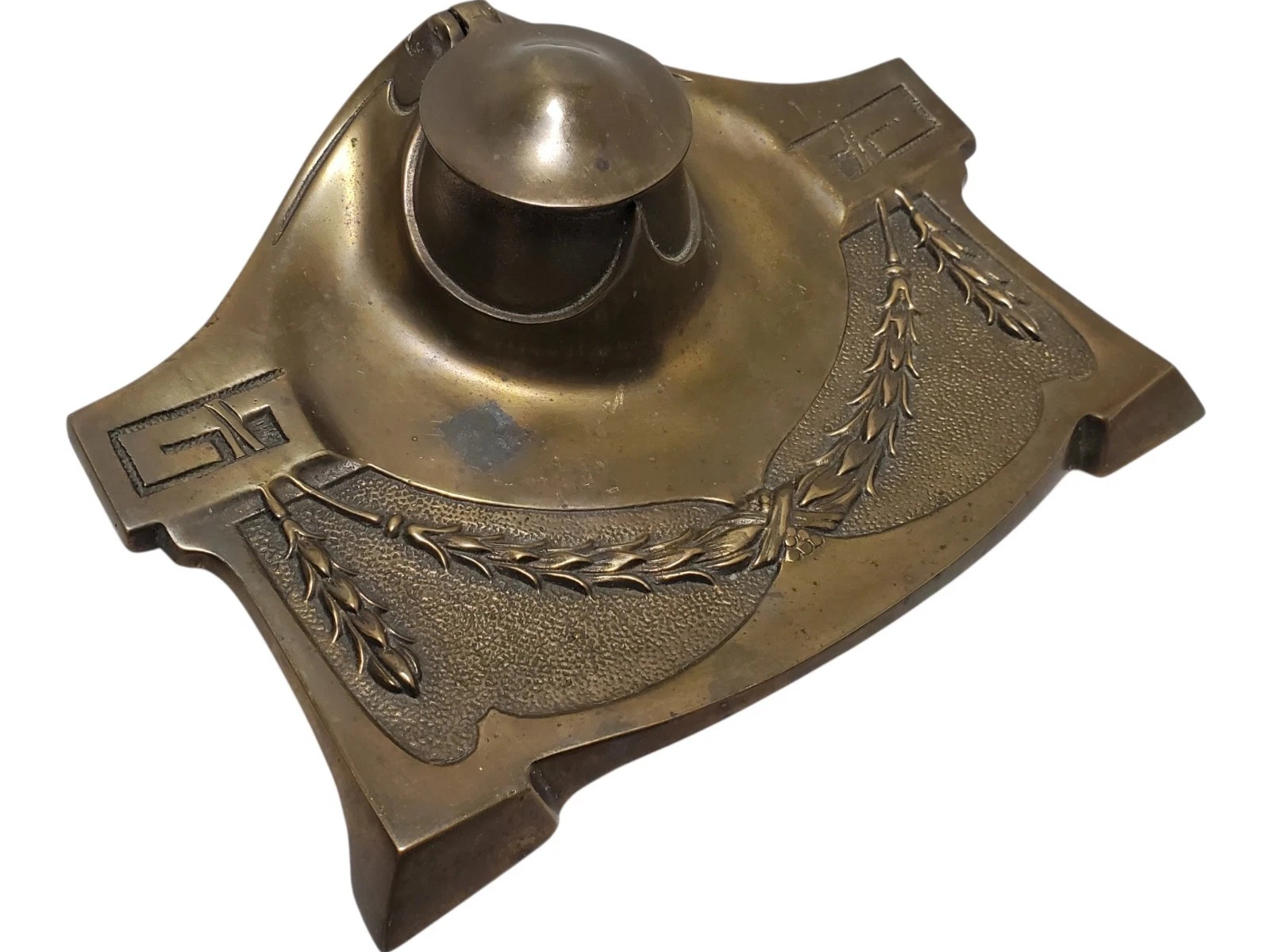 Art Nouveau Inkstand with Floral Swags