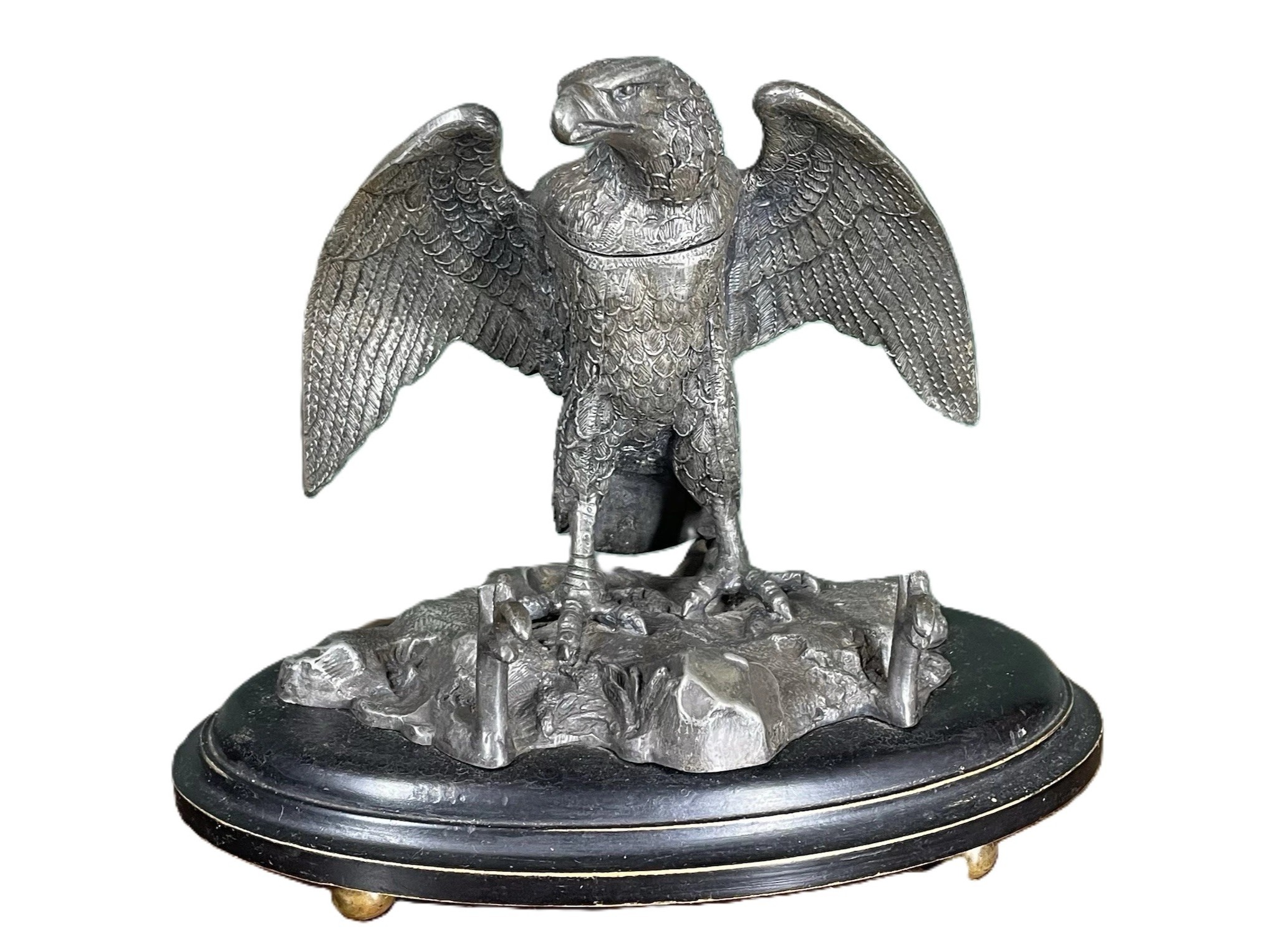 Figural Eagle Inkstand