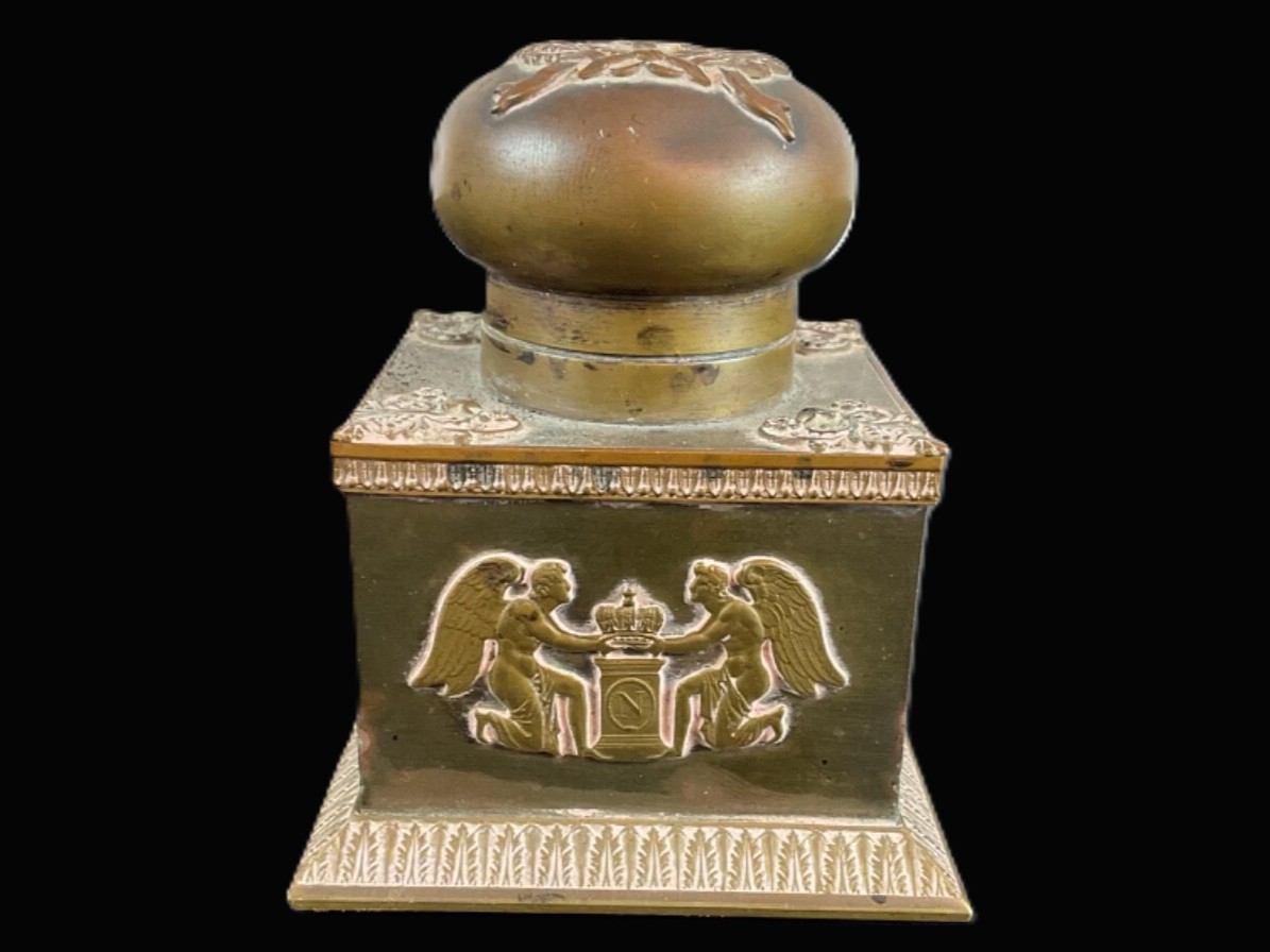 French Empire Bronze Inkwell