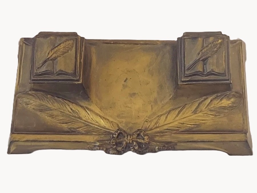 Quill & Book Double Inkstand