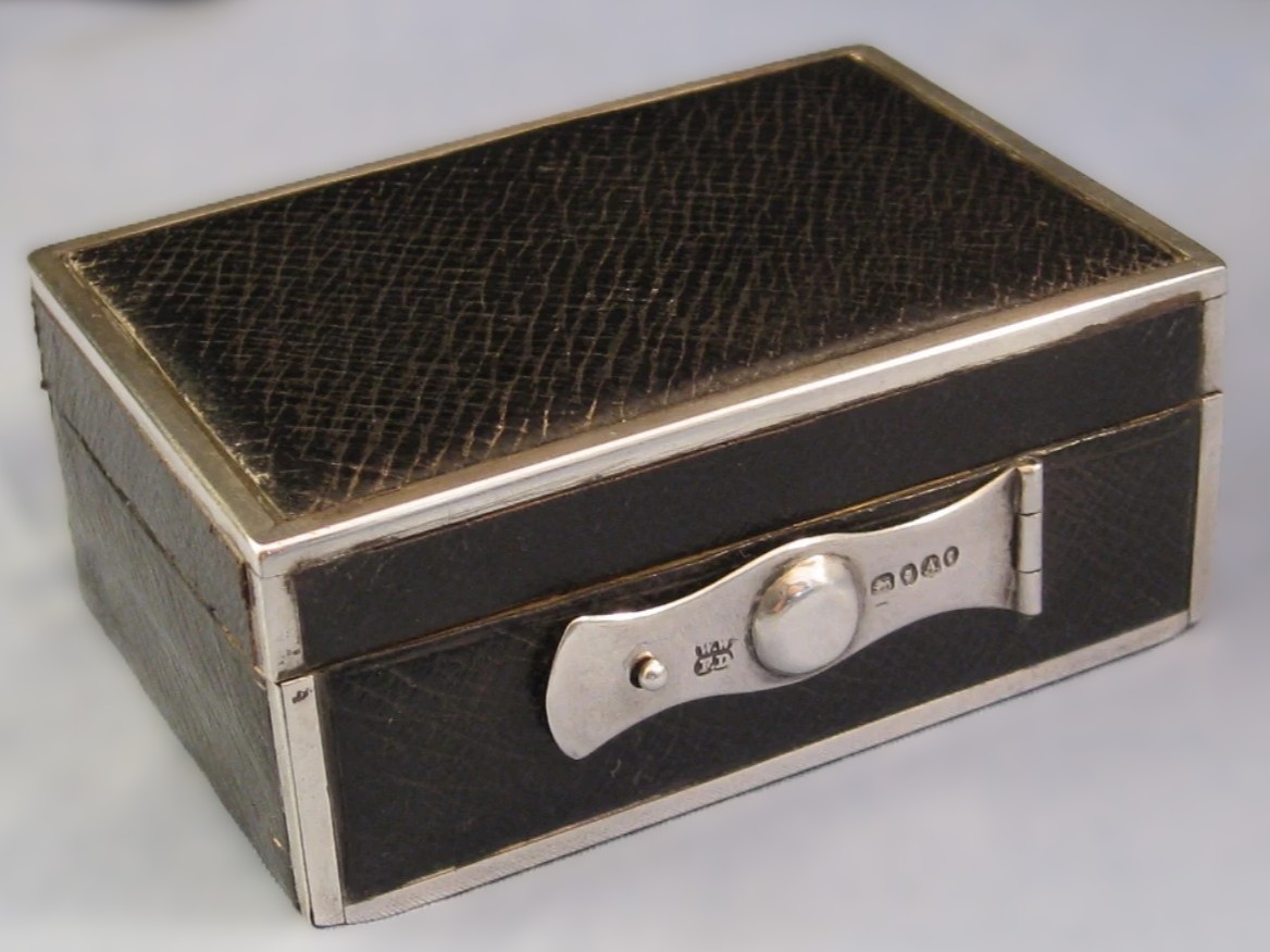 Sterling Silver & Morocco Leather Traveling Writing Compendium (1876)