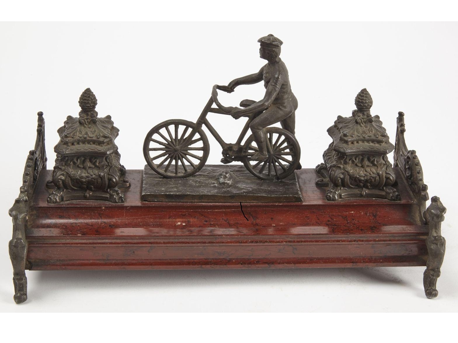 “Safety Bicycle” Double Inkstand
