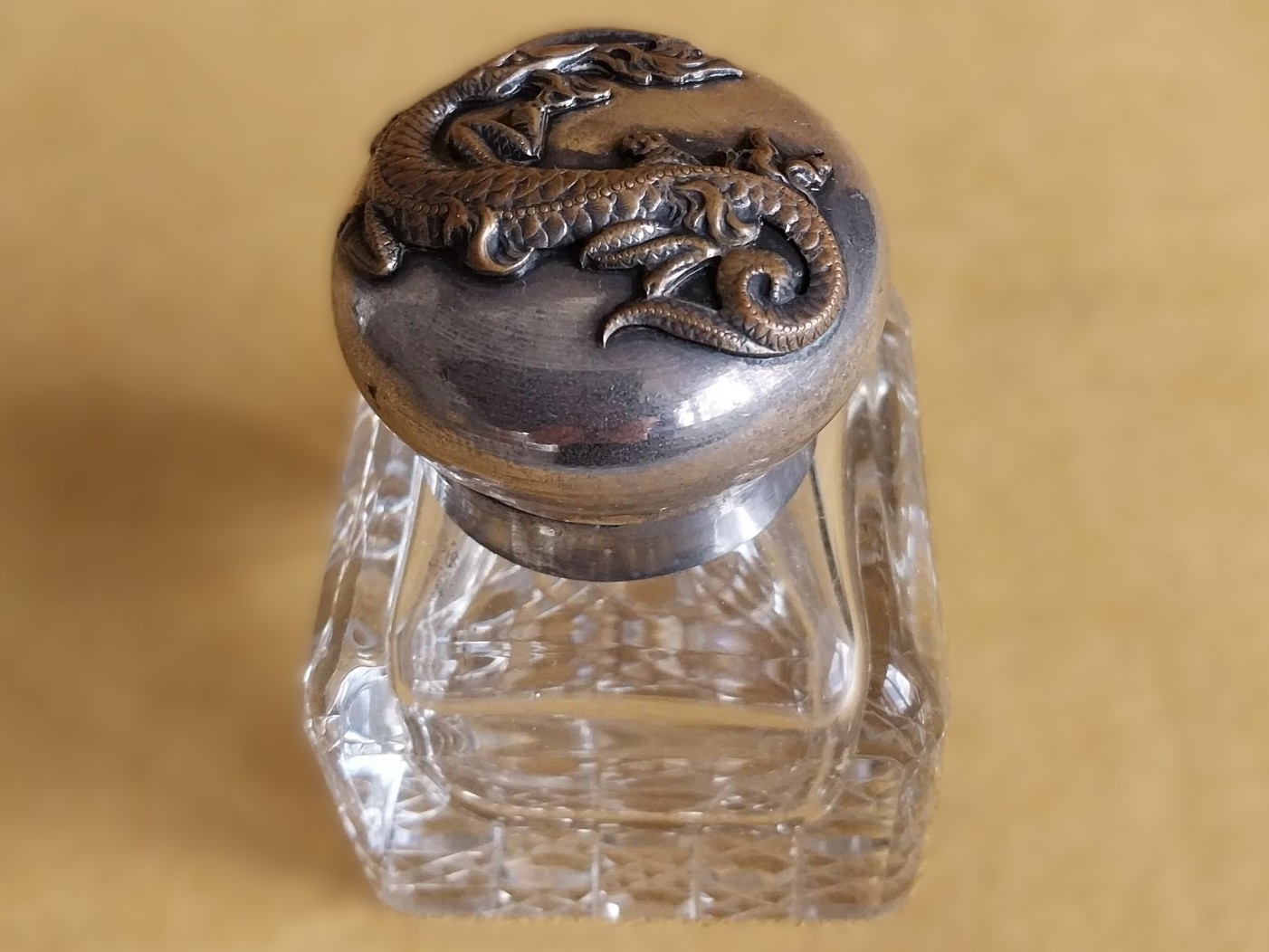 Inkwell with Silver Dragon Lid