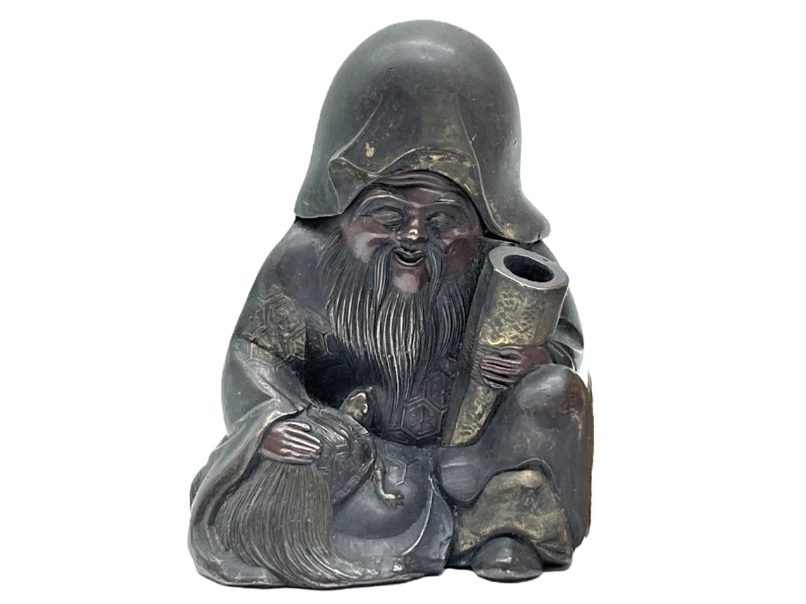 Figural Inkwell Depicting Fukurokuju