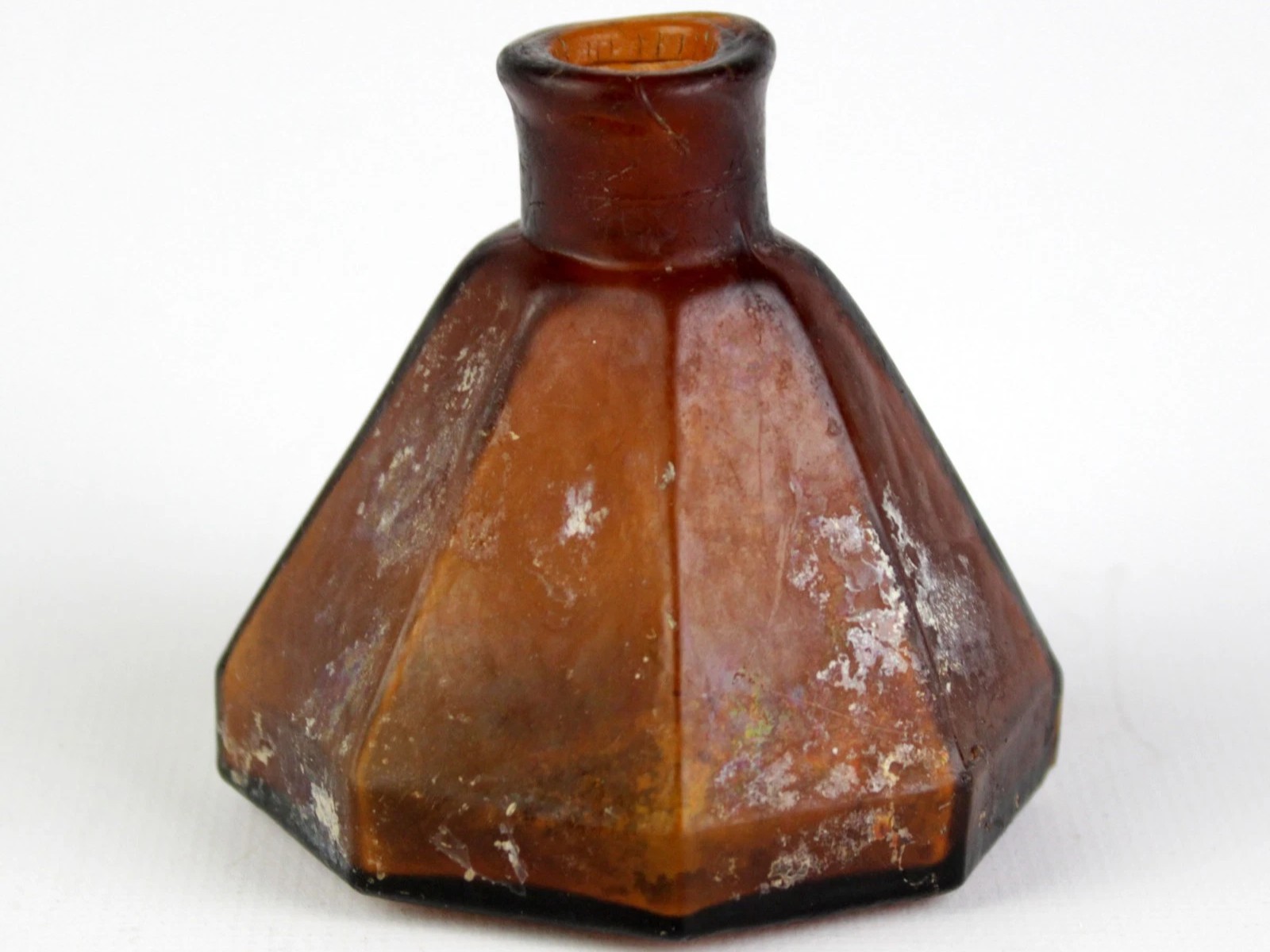 Octagonal “Umbrella” Ink Bottle – Golden Amber