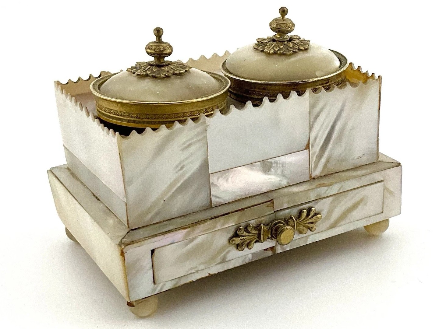 Mother-of-Pearl Veneer Over Wood