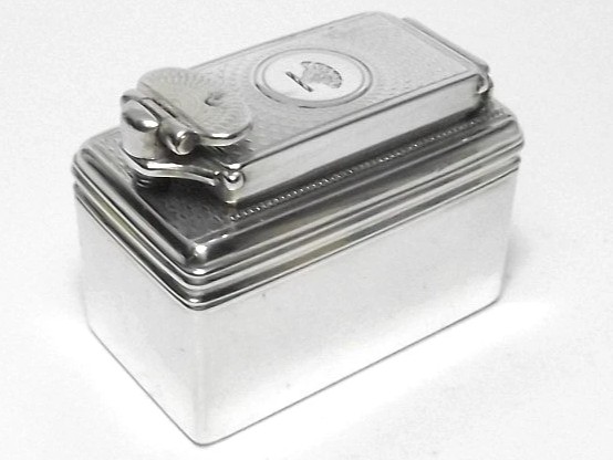 Silver Traveling Inkwell with Screw-Down Lid