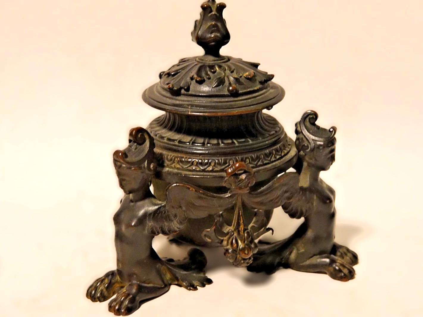 Neoclassical Bronze Inkstand – Grand Tour