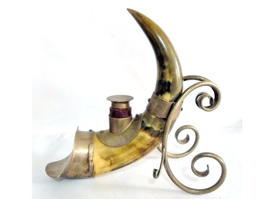 Steer Horn Inkstand