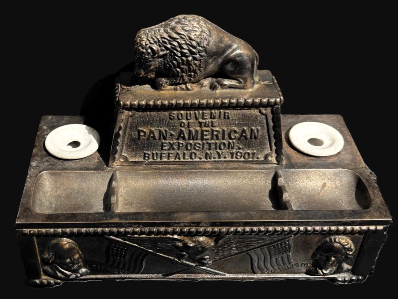 1901 Pan-American Exposition Souvenir Inkstand
