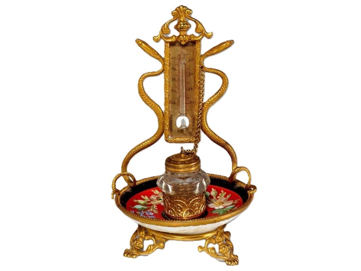 French Inkstand with Thermometer