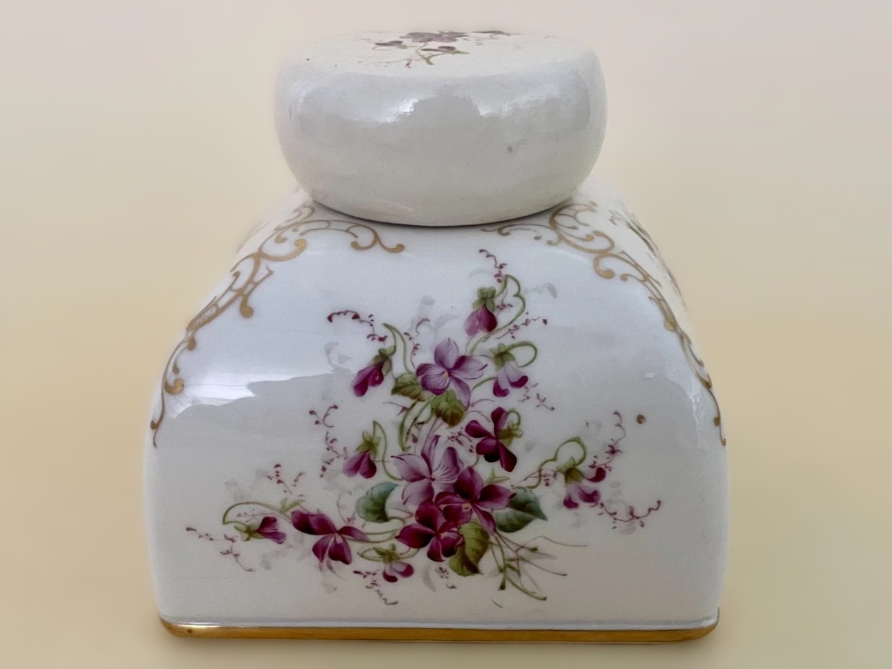 American Belleek Inkwell