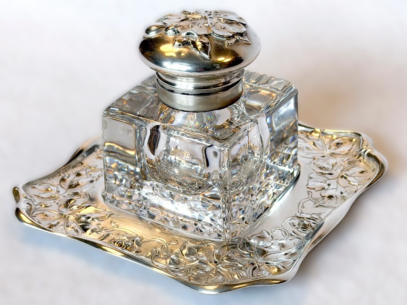 Gorham Silver Art Nouveau Inkstand