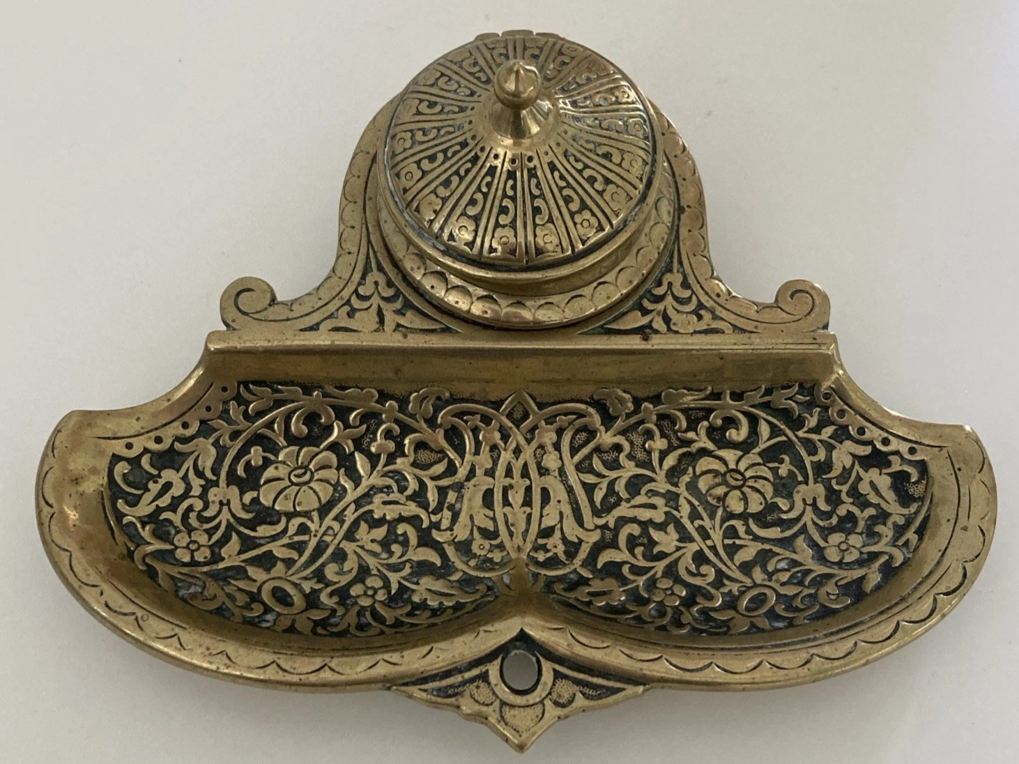 Brass Neo-Renaissance Style Inkstand