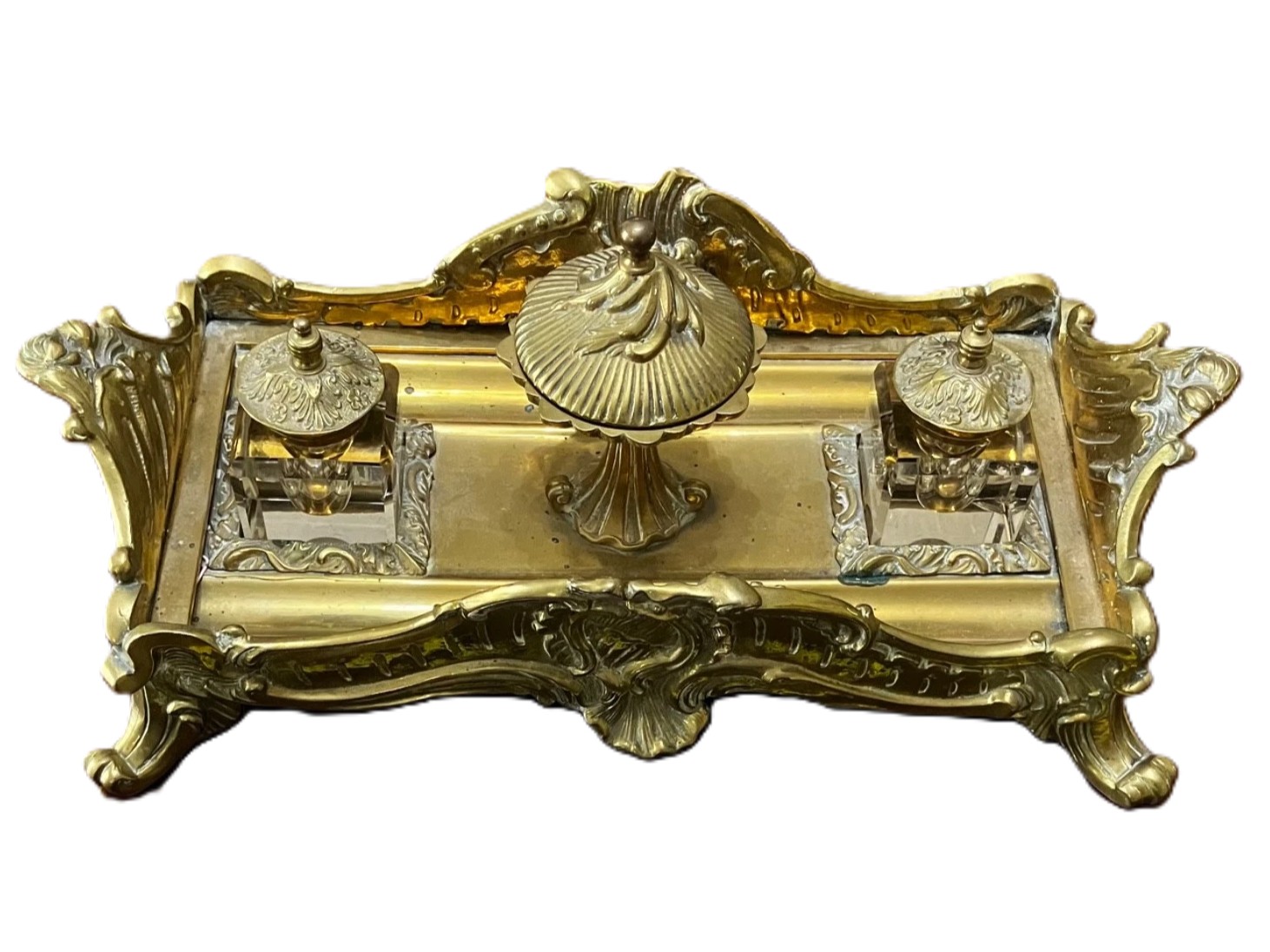 Rococo Revival Double Inkstand