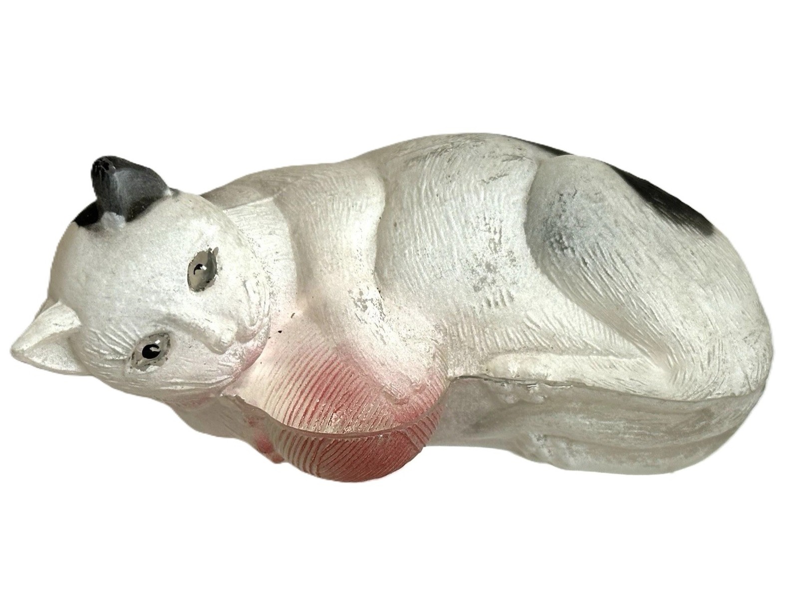 Figural Glass Cat Inkwell