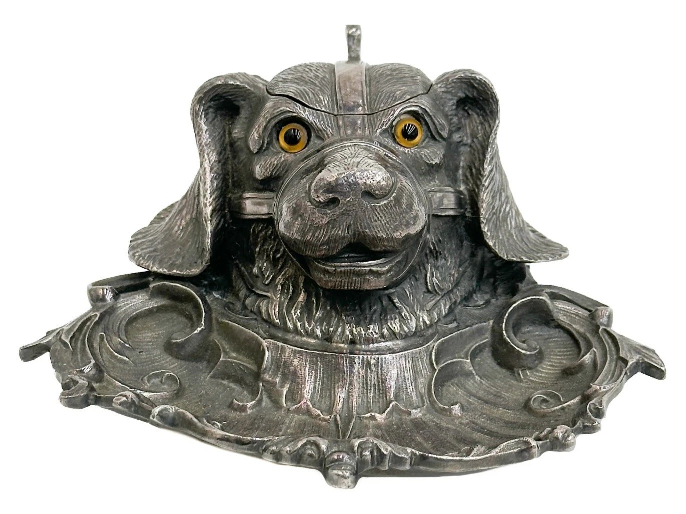 Silverplated Dog’s Head