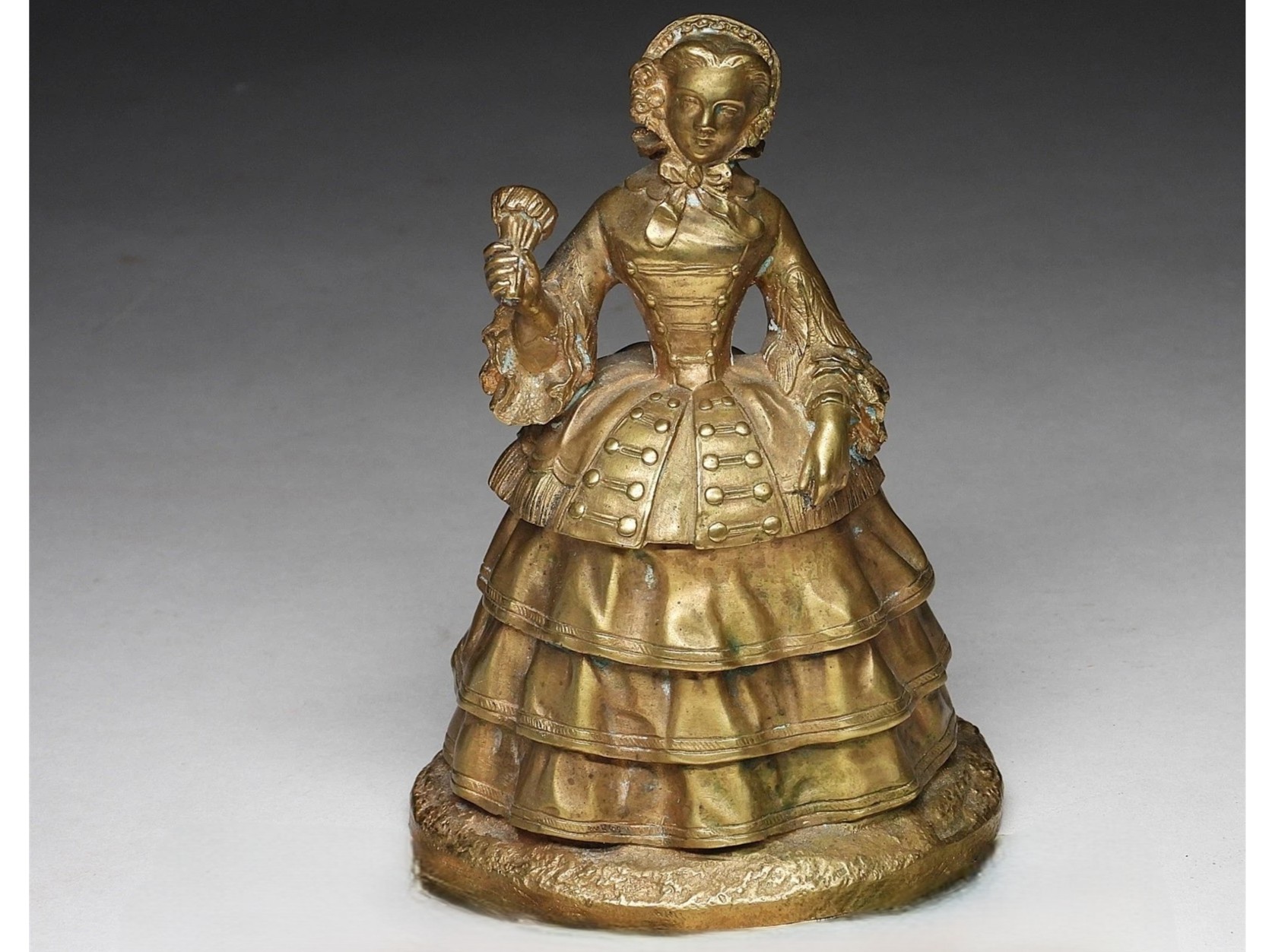 Cast Bronze Figural Woman Inkwell