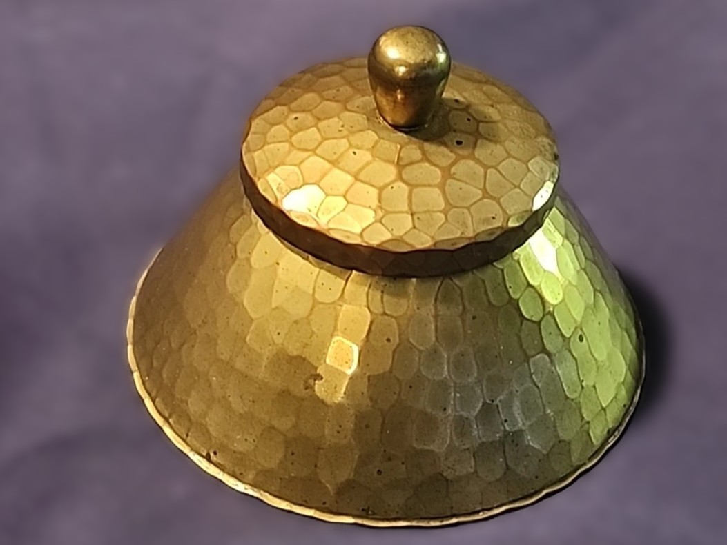 Roycroft Inkwell – Brass Wash Finish