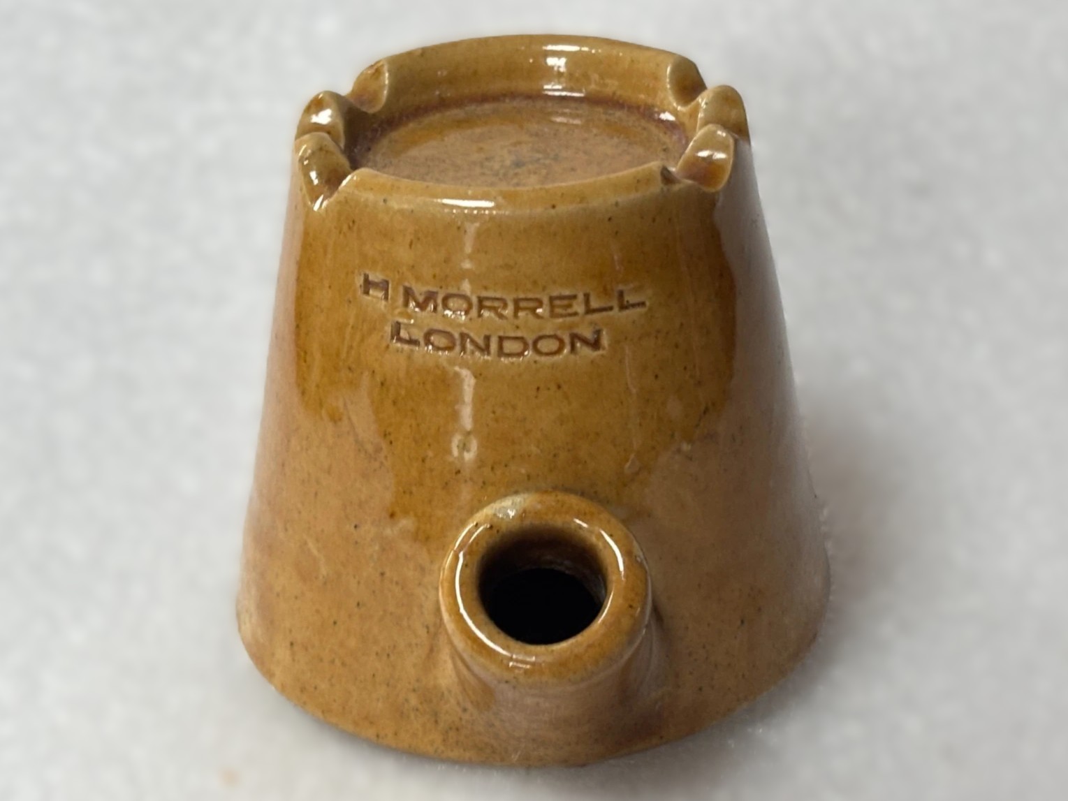 Salt-Glazed Pottery “Castle” Teakettle Ink Bottle