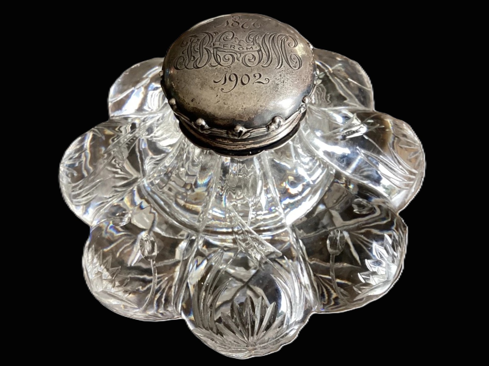 Tiffany & Co. Cut Glass Inkwell