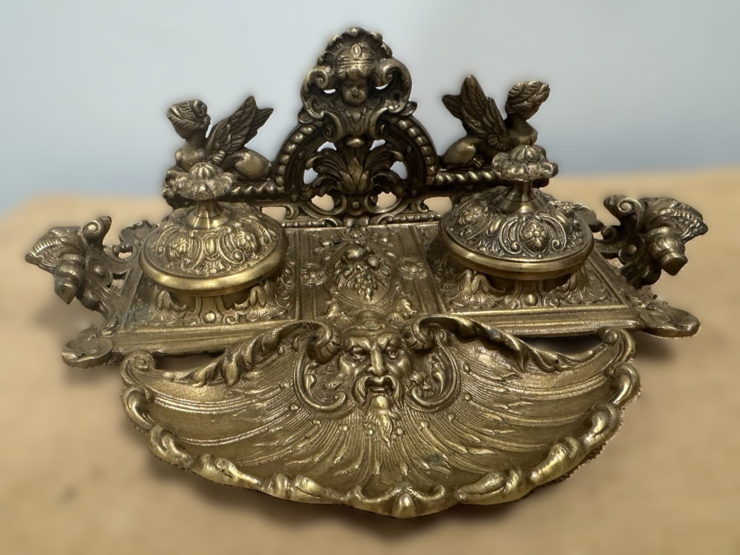 Buyer Be Aware – Cast Brass Inkstand by 