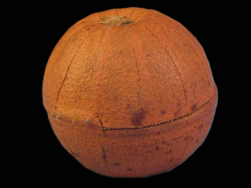 Figural Orange Traveling Inkwell & Pen Wipe