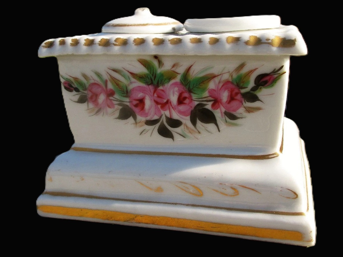 Old Paris Porcelain Inkstand
