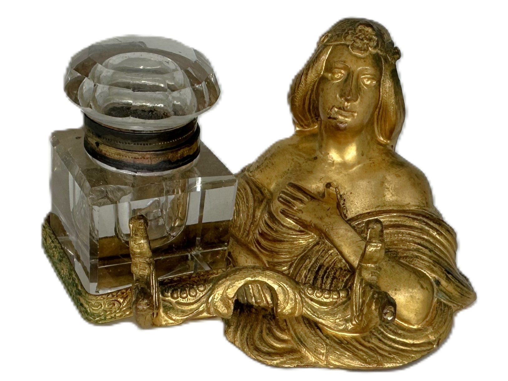 Bust of a Woman with Flowing Hair