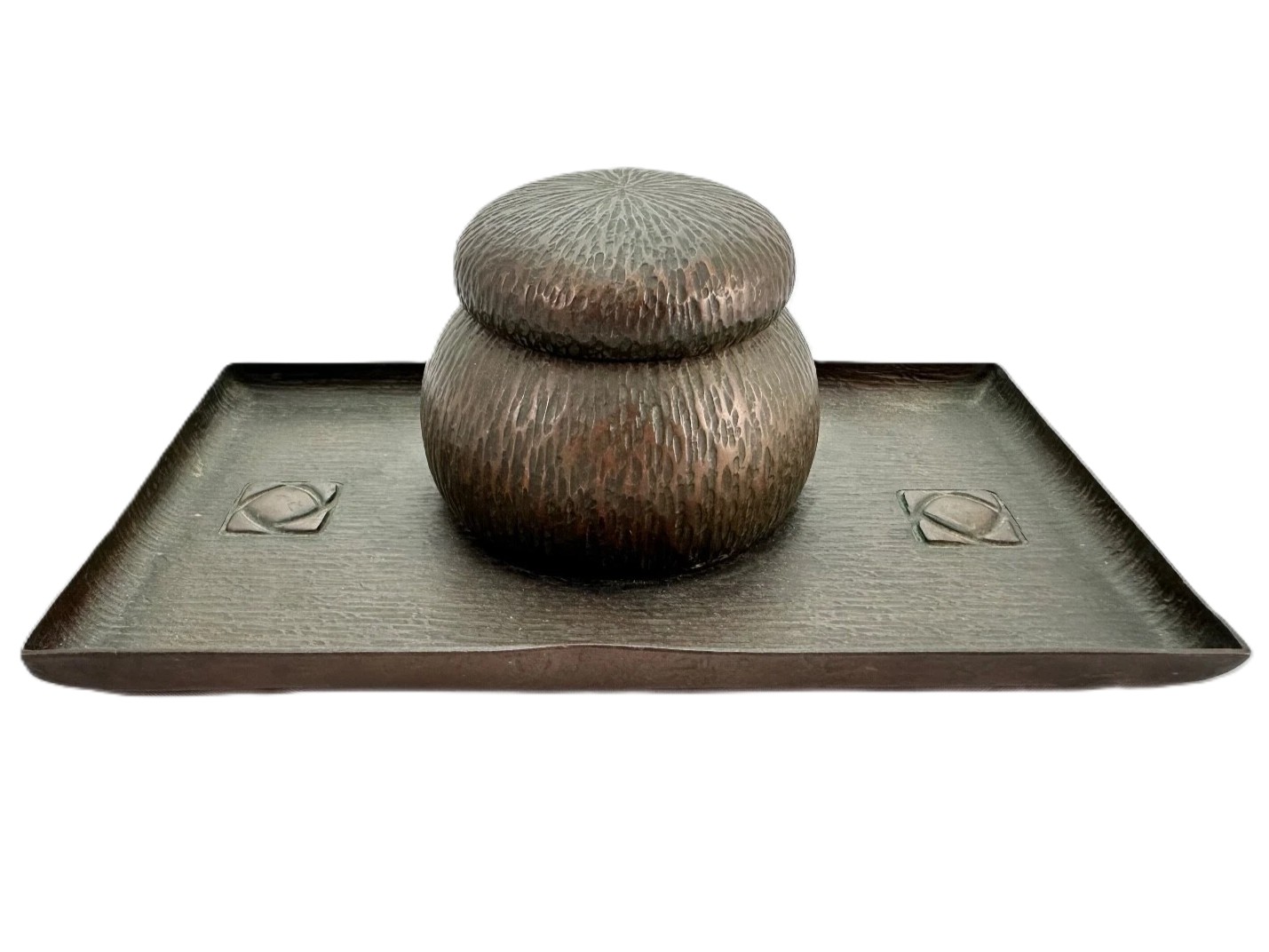 Pumpkin Form Hand-Hammered Inkstand