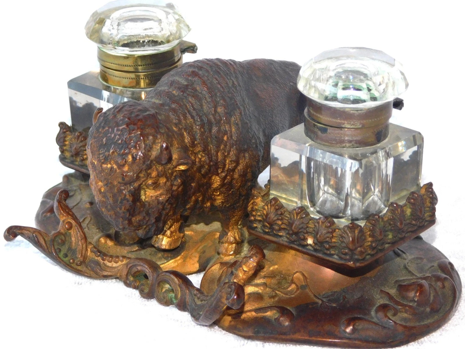 Bison (Buffalo) Double Inkstand