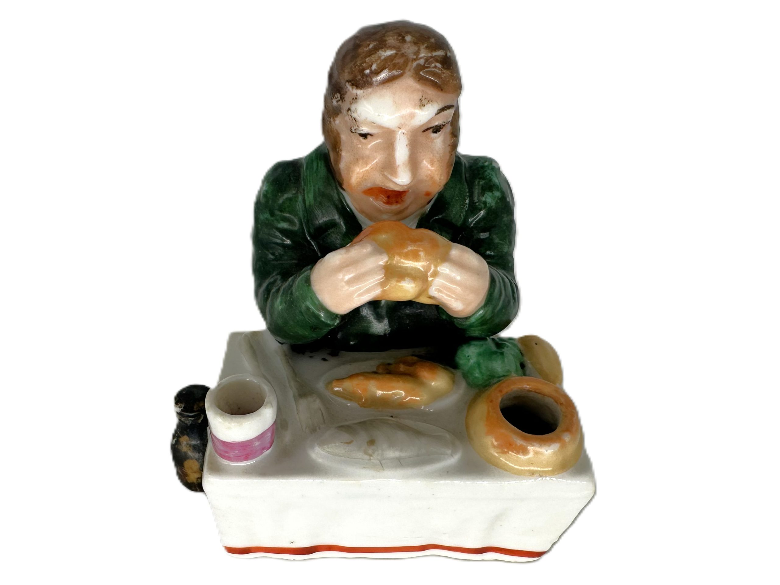 Staffordshire “The Glutton” Novelty Inkstand