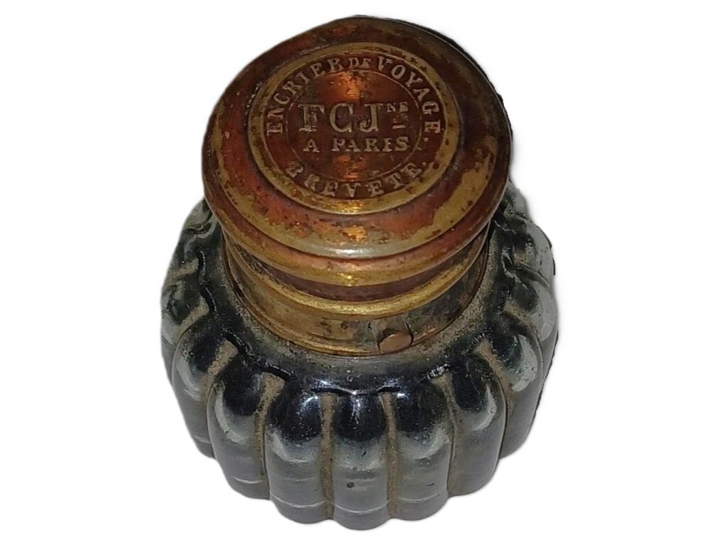 French Portable Traveling Inkwell